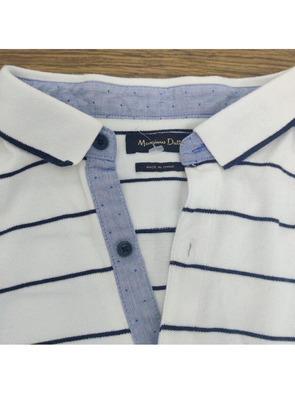 *Massimo Dutti Polo Shirt Black Stripes Size XL - Picture 6 of 8